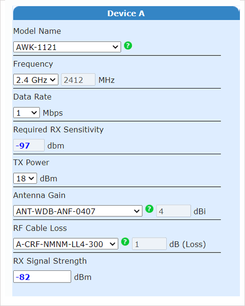 moxa WLAN calculator