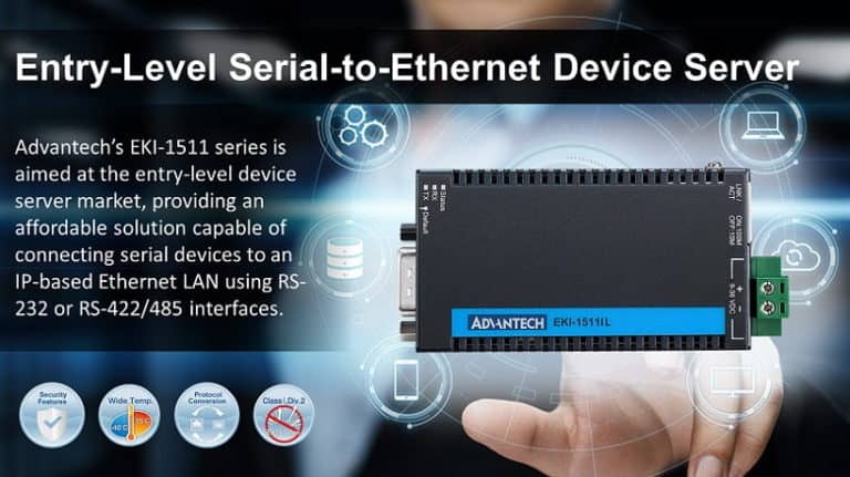 EKI-1511 series are industrial grade, entry-level serial-to-Ethernet device server