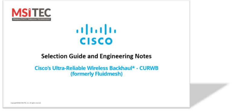 Cisco Backhaul selection guide